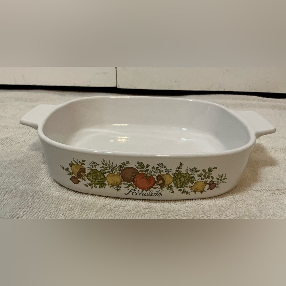 Vintage Corning Ware A-8-B L'Echalote Spice of Life Casserole Dish No Lid 8x8 - Picture 3 of 9